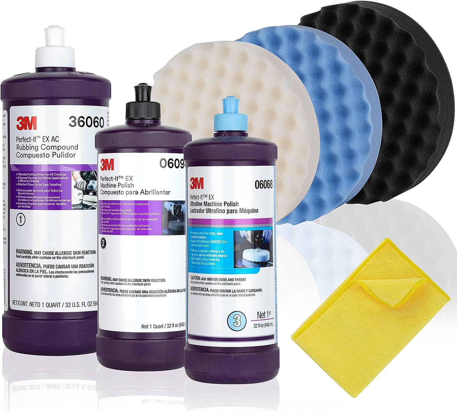 3 M Buffing Compound 3M Perfect-It EX Compound Buffing &amp; Polishing - 36060, 06094, 06068 For Professional Finish 3m Rubbing Compound