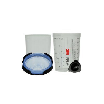 3M PPS Series 2.0 Spray Cup System Kit, 26312, Midi (13.5 fl oz, 400 mL), 125 Micron Filter