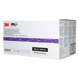 3M PPS Series 2.0 Spray Cup System Kit, 26314, Mini (6.8 fl oz, 200 mL),  125u Micron Filters