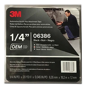 3M Automotive Acrylic Plus Attachment Tape 06386 1/4" x 20 yards