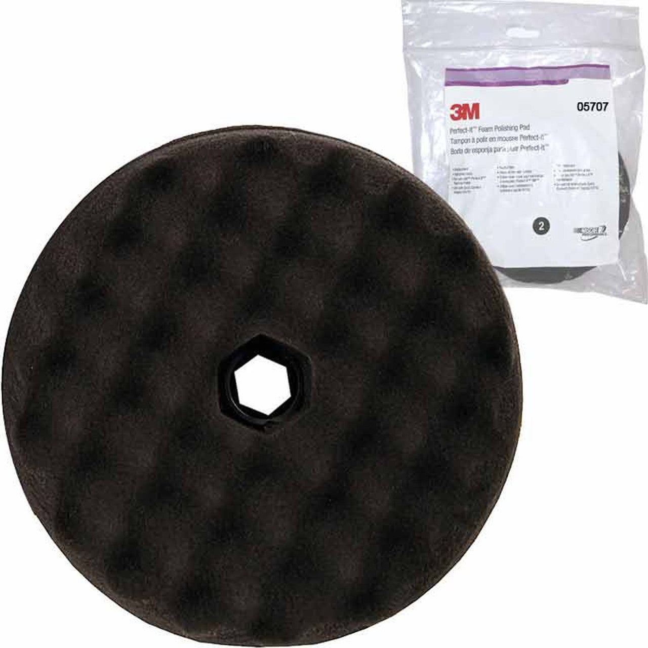 3M Perfect-it Foam Polishing Pad, 05707, 8 in