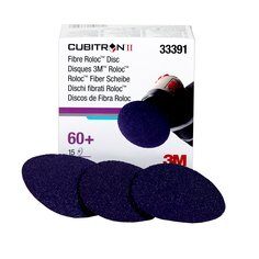 3M Cubitron II Roloc Fibre Disc 786C, 33391, 3 in (75 mm), 60+, 15 discs per carton