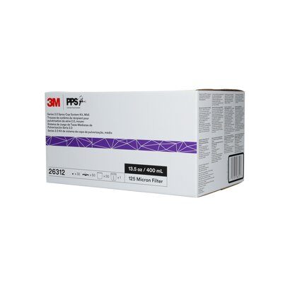 3M PPS Series 2.0 Spray Cup System Kit, 26312, Midi (13.5 fl oz, 400 mL), 125 Micron Filter